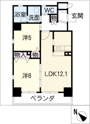 アルファパル伝馬 2階