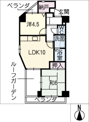 宝堀田ハイツＢ棟　９０１号室 9階