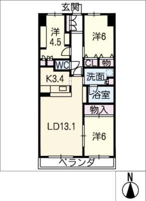 アメニティ堀田駅前　４０３号室