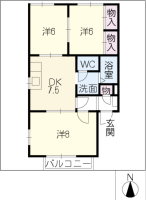サニーコートＡＢ 1階