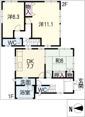 新西方５丁目貸家 