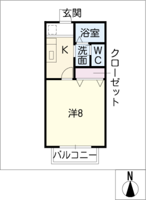 サン・ｆｒｉｅｎｄｓ芳ヶ崎Ｂ棟 2階