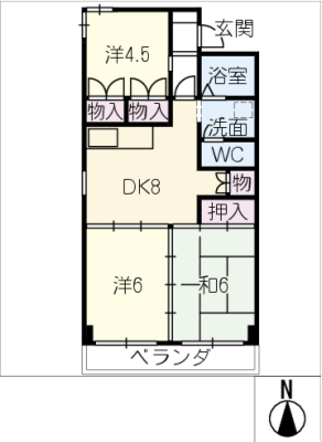 グランシャリオ８９　Ａ棟 2階