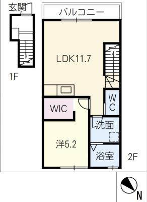 仮)いなべ市北勢町大辻新田長屋A棟 1階