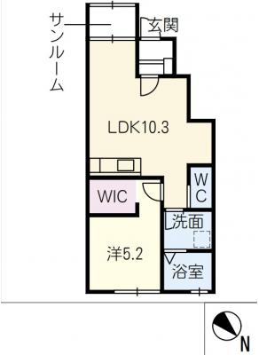 仮)いなべ市北勢町大辻新田長屋A棟 1階