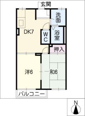 ハシェンダハイツ　Ａ・Ｂ棟 2階