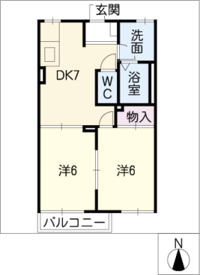 ハシェンダハイツ　Ａ・Ｂ棟 2階