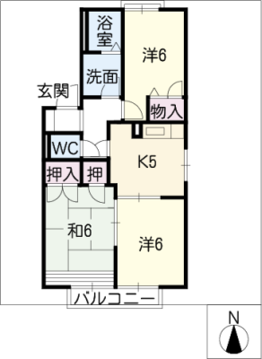 コスモハイツ田辺 2階