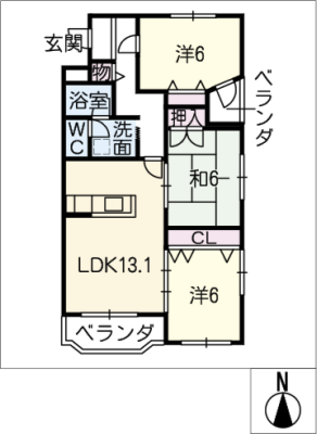 三城ハピネス 4階