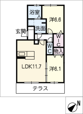 さくらハウス　Ａ棟 1階