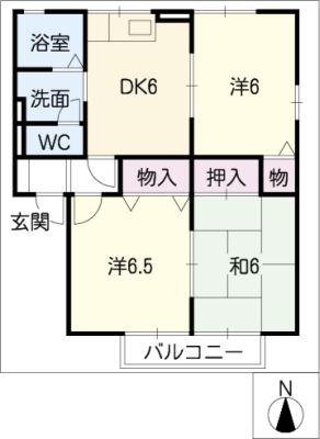 ハイカムール茶臼山Ａ 2階