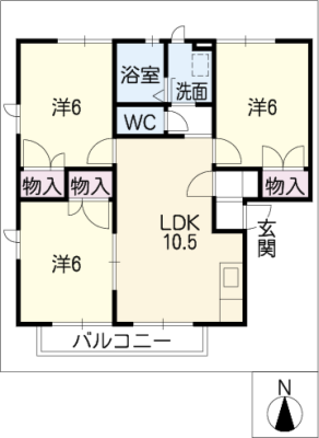 ﾋﾞｰﾄﾙﾀｳﾝアルル街　Ｄ棟 2階