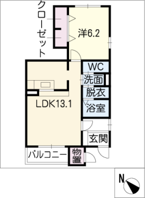 シーサイドサルビアＢ 1階