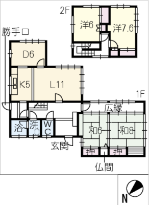 八幡町大宝山１０貸家