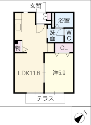 ソシア城下　Ｃ棟 1階