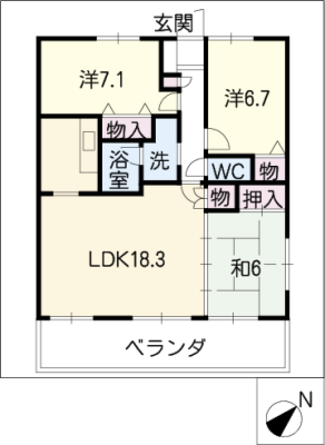 ファヴォール白壁 2階