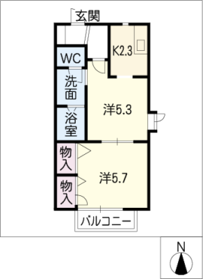 クレール徳川Ⅱ 1階