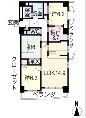 サンハウス大曽根５Ｃ 5階