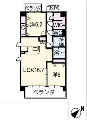 グランデ徳川 4階