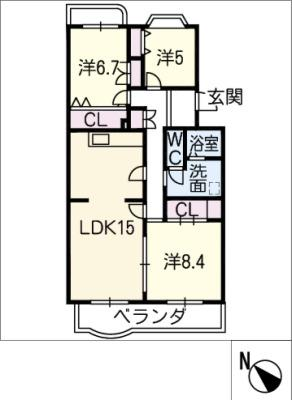 サンハイツ鍋屋上野3号棟