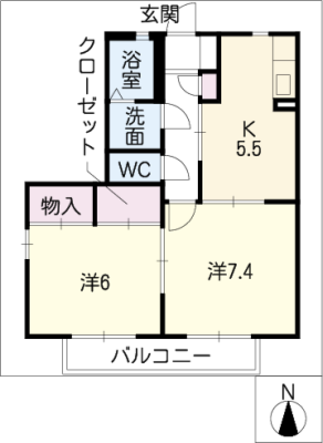 サニー牛田Ａ棟 1階