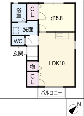 パストラル尾花Ｄ棟 1階