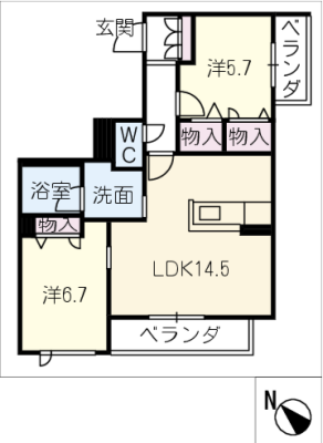 サンオーレ 2階