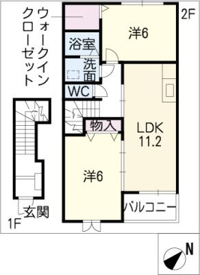 カーサ・プラシードＢ 2階