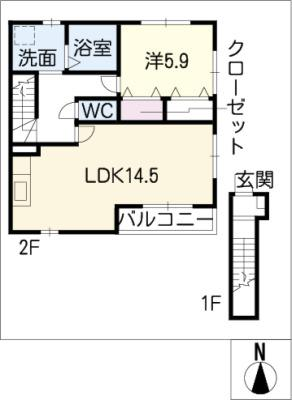 アンプルール リーブル PapillonA 1階