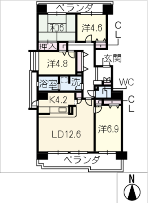 犬山駅前ハイタウン１３０１号室 13階