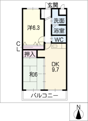 クレール白山Ａ棟