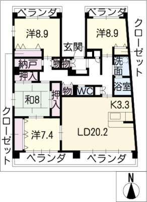 ジョイフルＭ　Ⅱ 4階