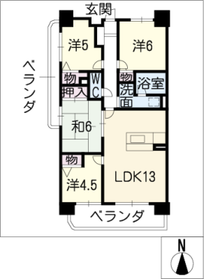 グランレイム稲沢東　８０１号室 8階