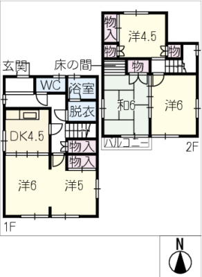 日下部松野町貸家 