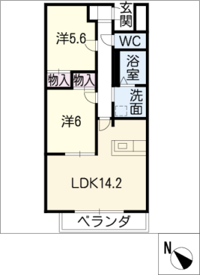 ラベール音聞山 2階