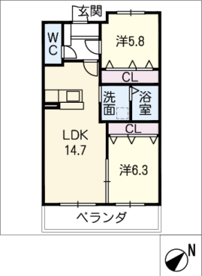 カーサノーバ南山Ａ 2階