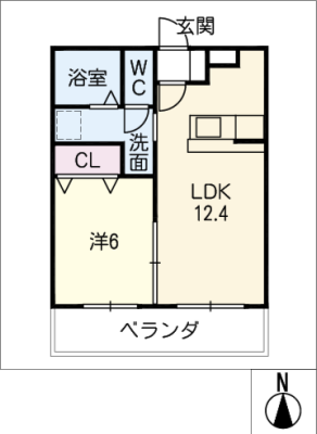 カーサノーバ南山Ｂ 1階