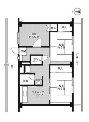 ビレッジハウス針原1号棟 1階