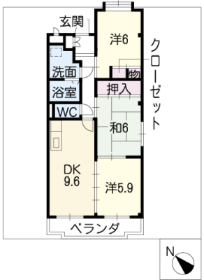 ソレアード笹原Ⅱ 2階