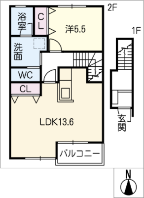 アプリコート 2階