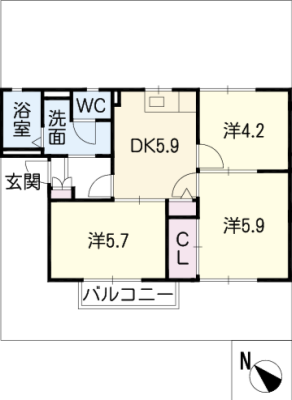 グリーンフラッツ　Ａ 1階