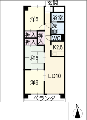 メゾンドゥールⅡ 6階