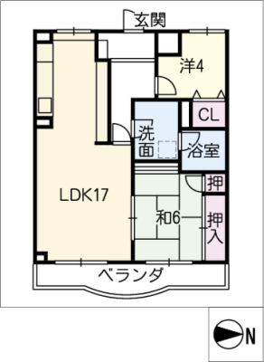 シャトーカワイ 4階