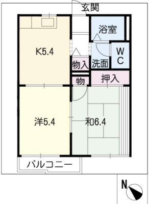 メゾンにしたかとＢ棟 2階