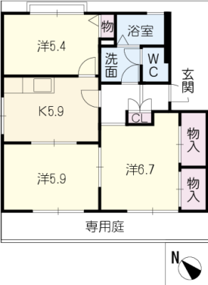 ラカサグランデＣ 1階