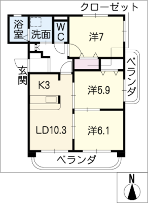 ルネスハピネス持川 3階