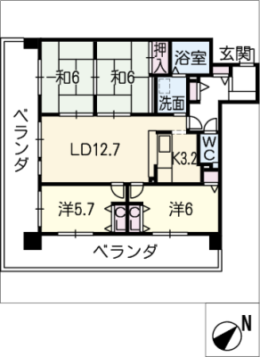 ポルタ久居北館１２０３号 12階