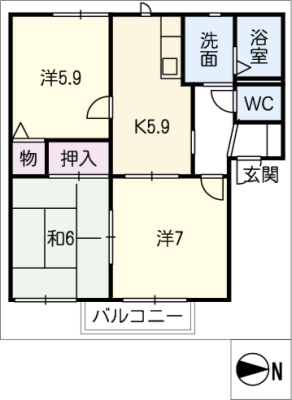 プレミールきよみずＡ 2階