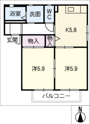 フォレストＯＴＯＢＥ　Ａ 2階