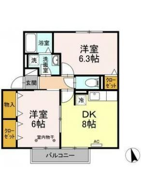 プレミール ボヌール　D 2階